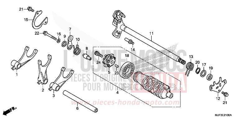 GEARSHIFT DRUM (CTX700A) for CTX700 ABS DARKNESS BLACK METALLIC (NH463) from 2014